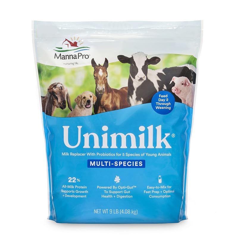 Substituto do leite em pó Manna Pro UniMilk para filhotes e animais jovens, sabor leite, 4,09 kg