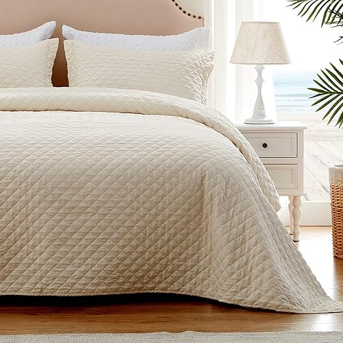 Vista 176 de SunStyle Home - Juego de colcha de cama de microfibra, ligero y suave, reversible, patrón de colcha, colchas para todas las estaciones. 01 - Verde