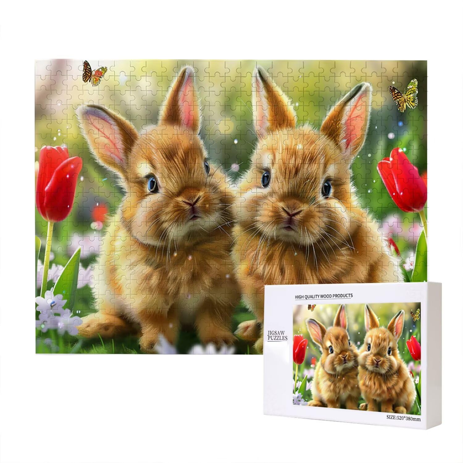 Jigsaw Puzzle, 3000 Pezzi Puzzle Classici, Coniglio Puzzle Rilassamento Intelligence, Mpossibile Difficile Puzzle Impegnativo per Adulti Puzzle Gioco Familiare, Regalo per Amore Amico Animali fr0-201
