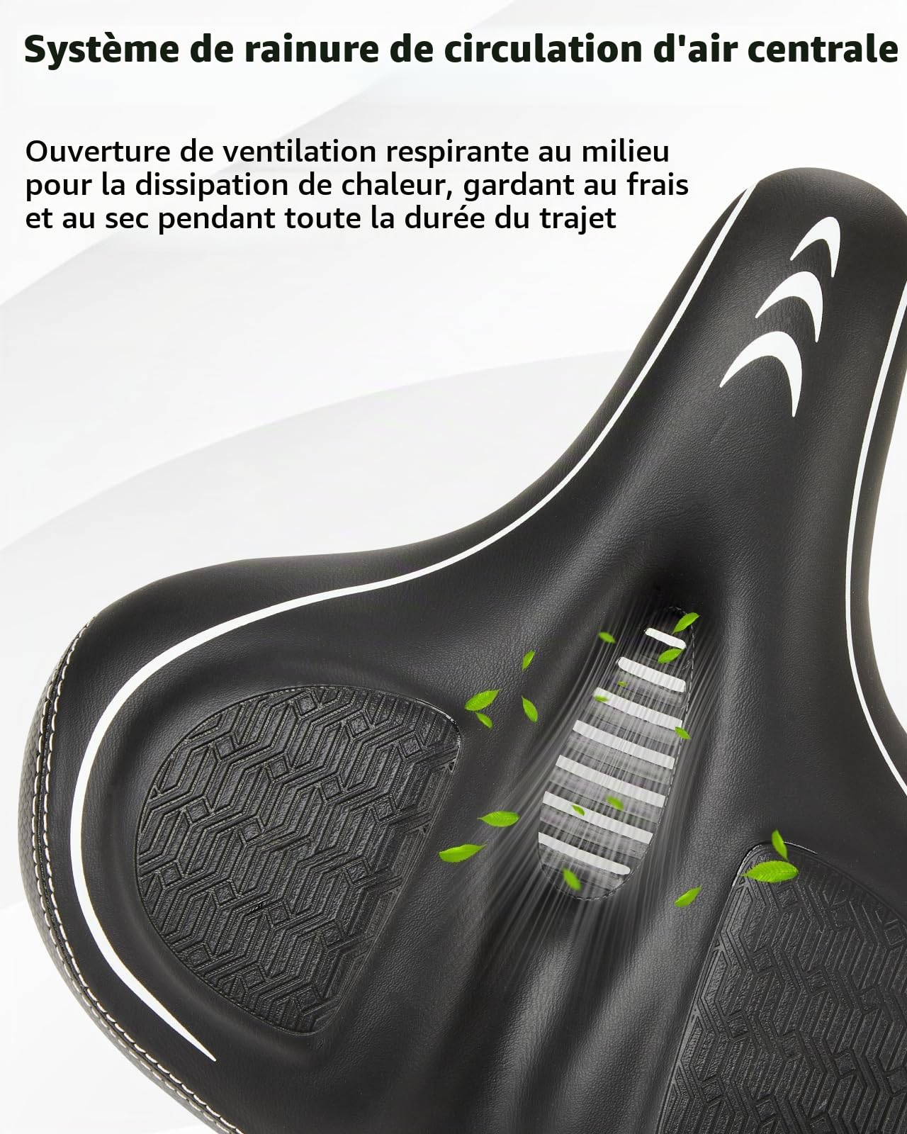 Fitense Selle de vélo surdimensionnée pour Peloton Bike & Bike+, coussin de siège confortable compatible avec Peloton, vélos de route ou d'appartement, large selle de rechange pour homme et femme,