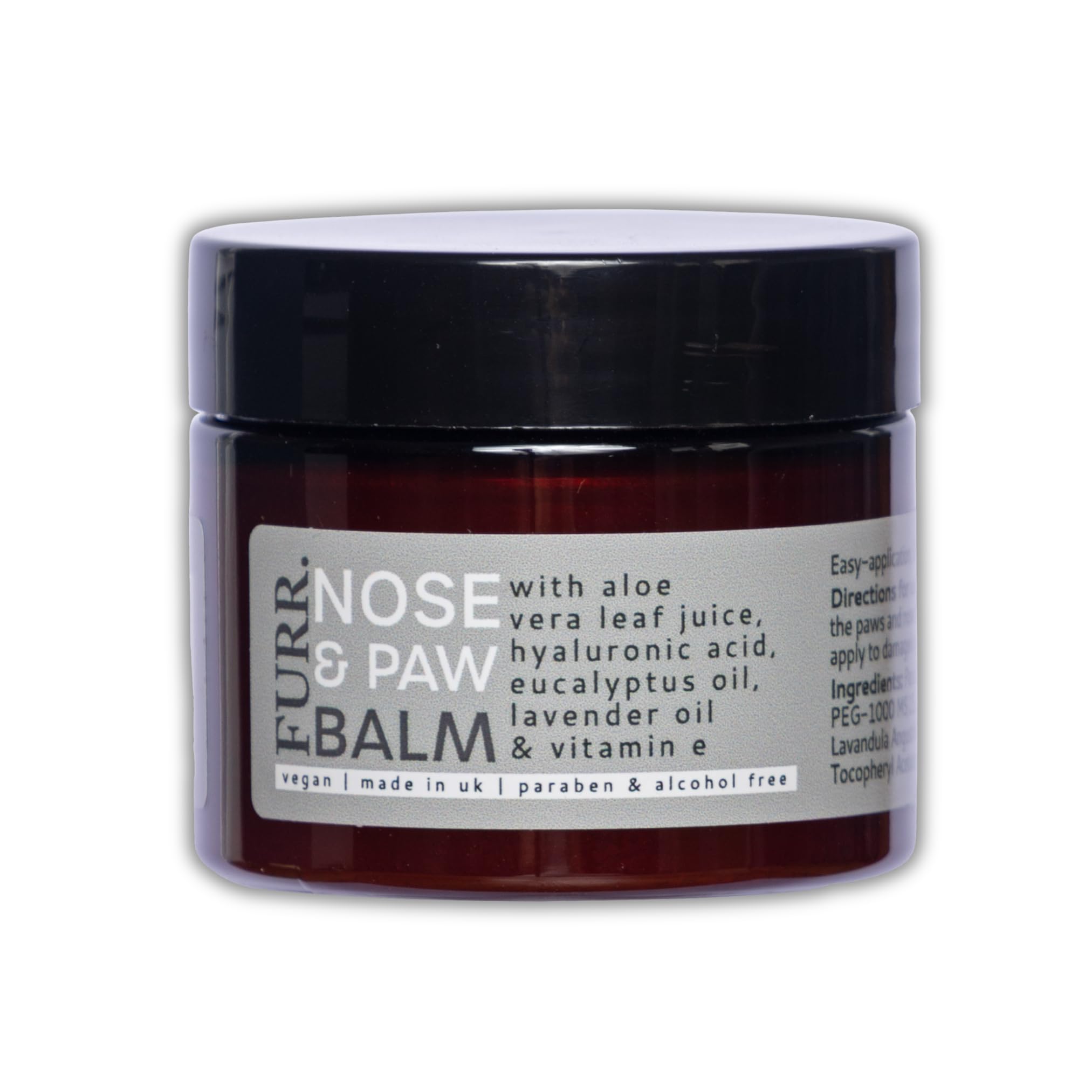 FURR Paw & Nose Balm for Dogs 50ml, Lick-Safe, Natural Healing & Hydration for Dry Noses & Cracked Paws, Aloe Vera, Hyaluronic Acid & Vitamin E, UK Made