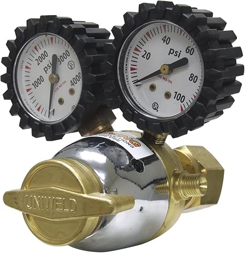 Uniweld Regulador de oxígeno de la serie RO Patriot con conexión de salida "A" y entrada 540 CGA