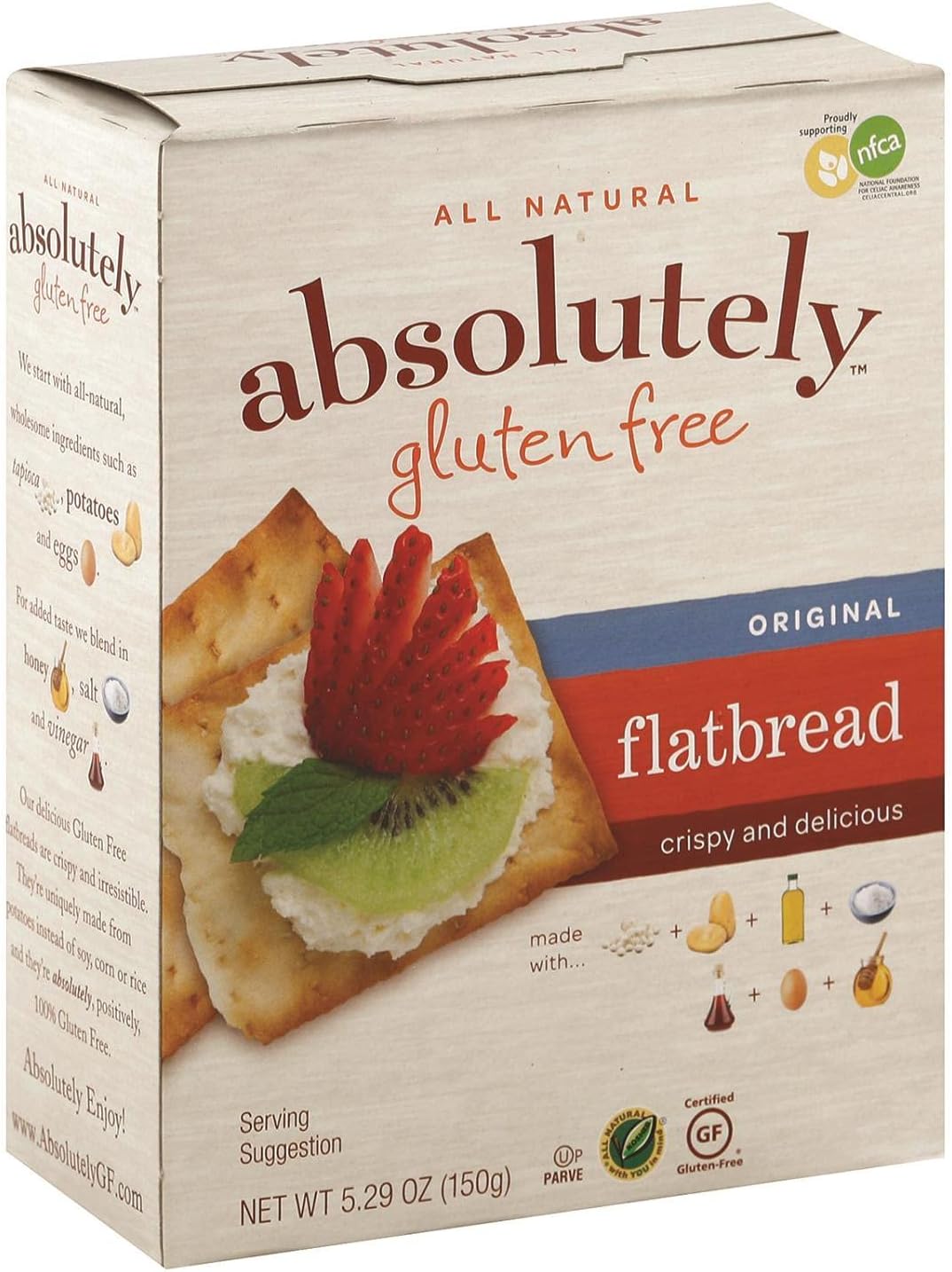 Absolutely Gluten Free Flatbread Original Case of 12