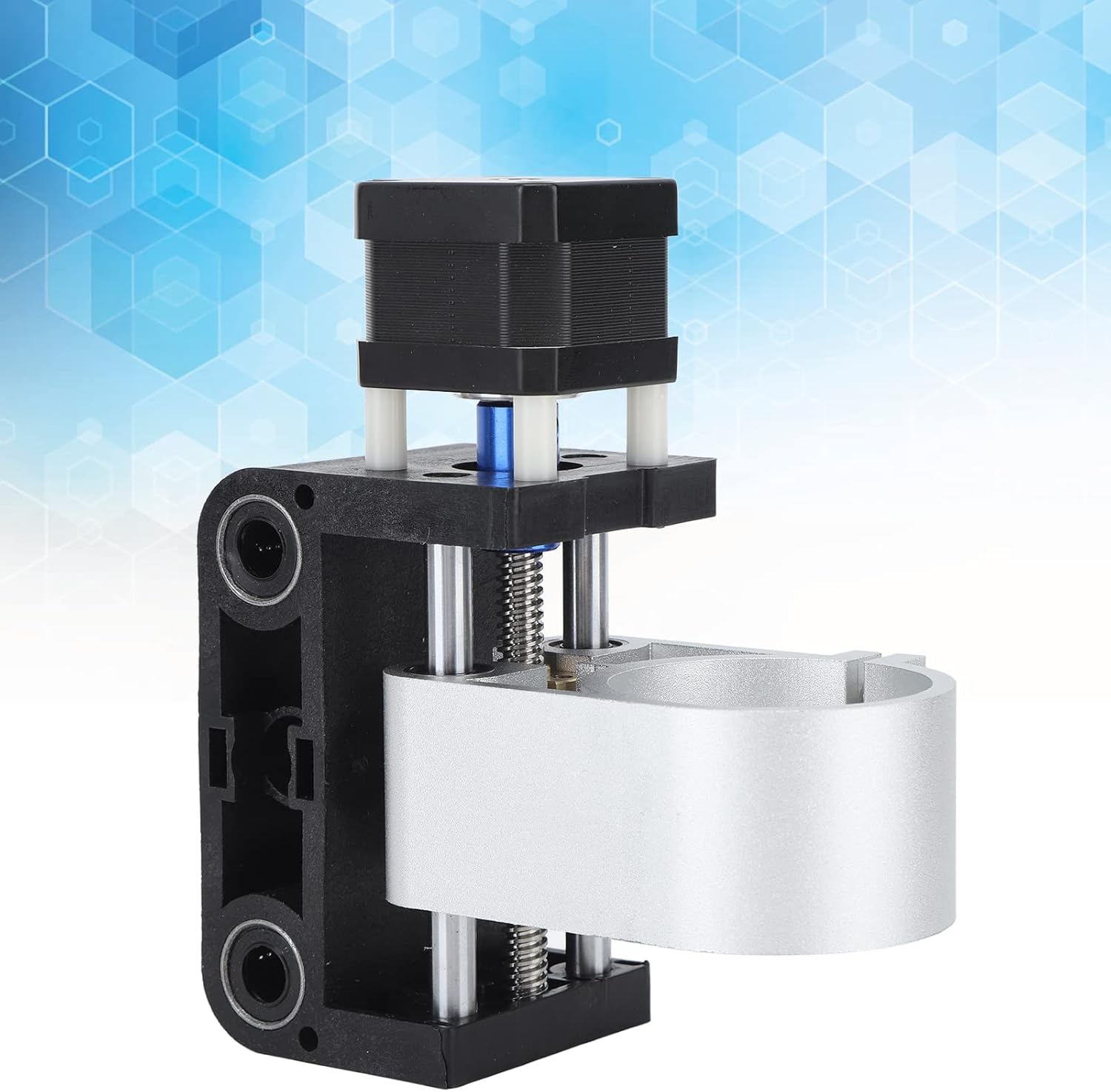 Aluminum Z Axis Spindle Motor Mount, 52mm Diameter Z Axes Motor Mount for 3018 CNC Router Engraver, Z Axes Motor Bracket Holder, Pre Installed (Black)