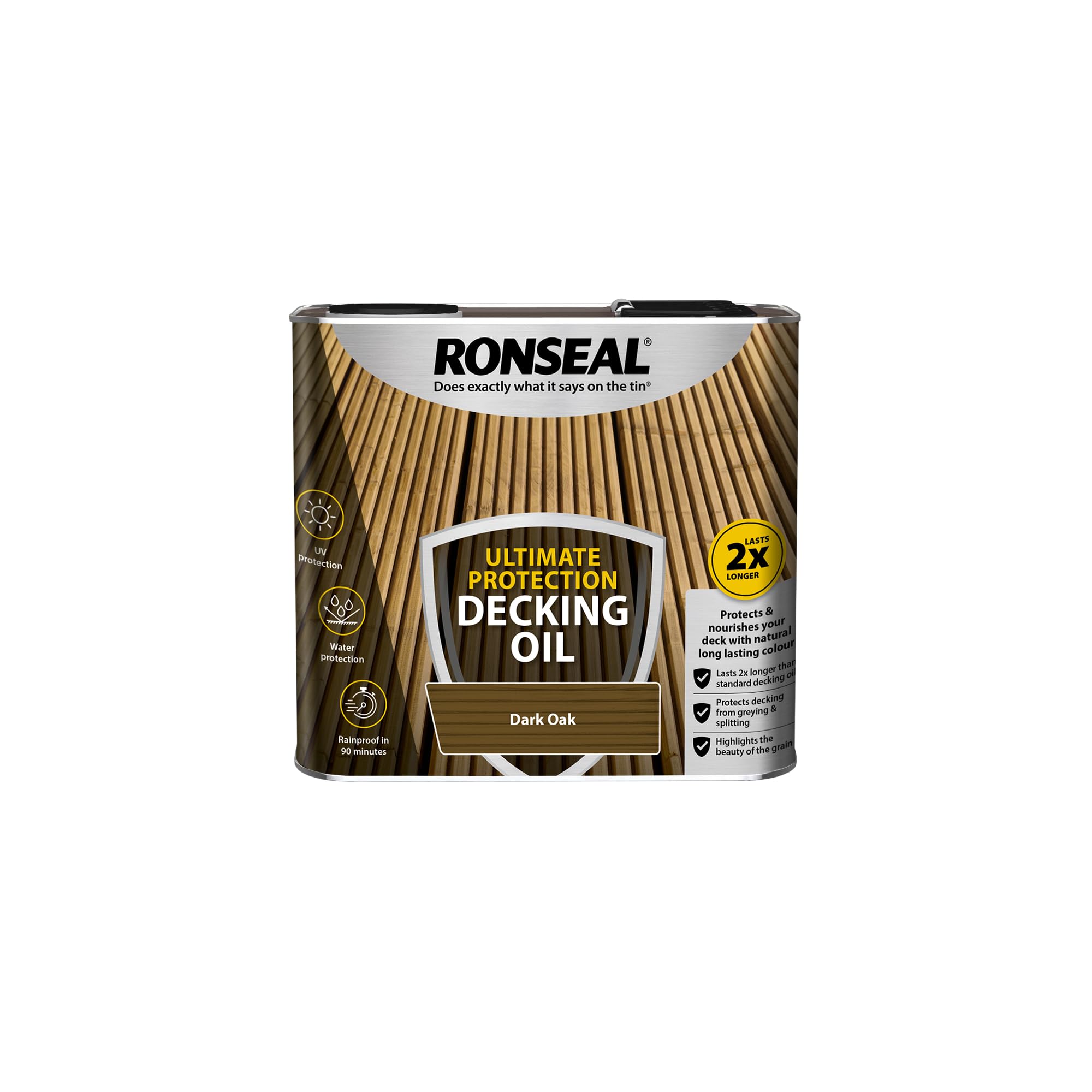 Ronseal Dark 36938 Ultimate Protection Decking Oil Oak 2.5 Litre