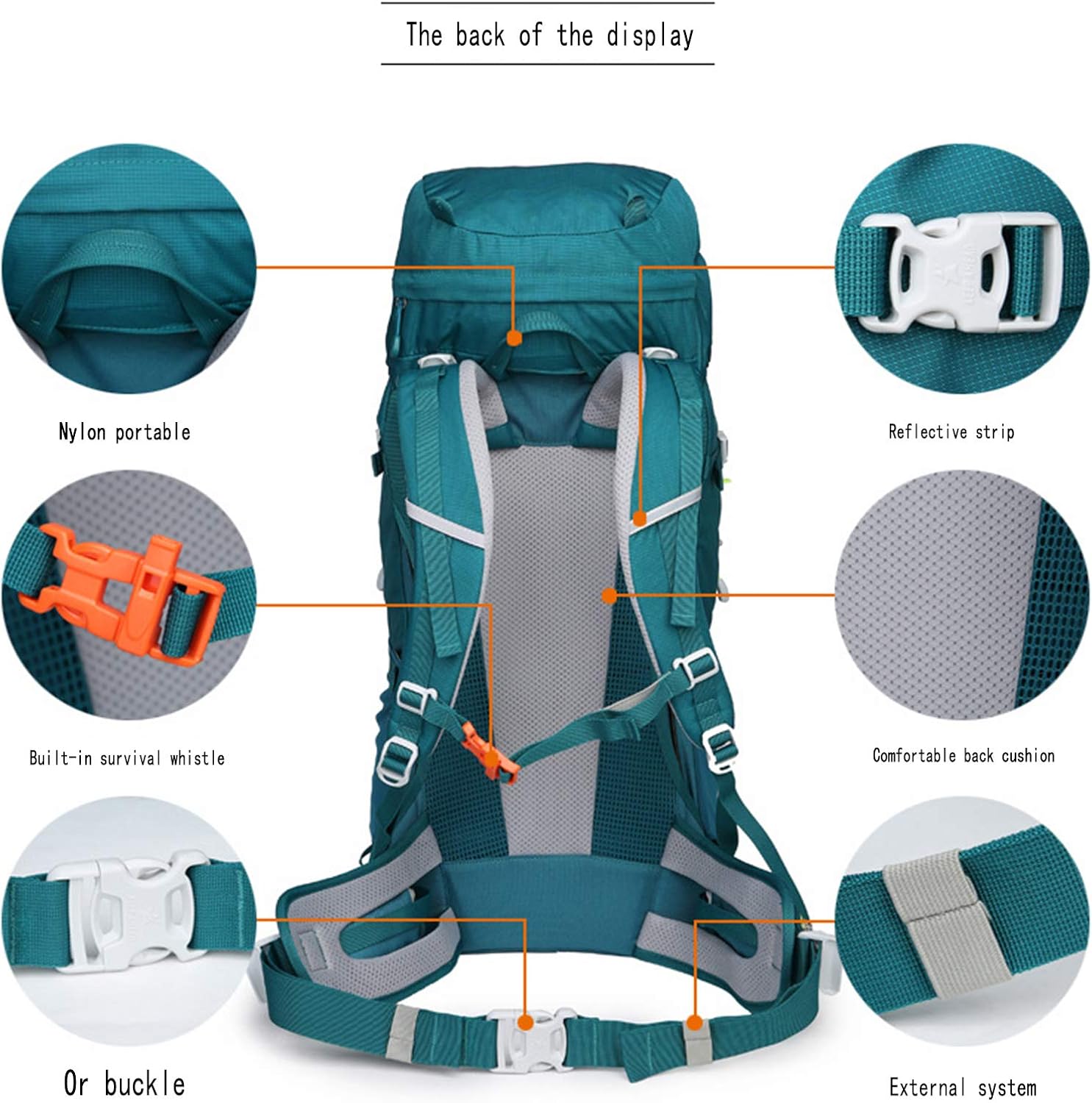 ナイロンナイロン50l大容量防水ハイキングプロの登山バッグ屋外機器スポーツバックパック 見事な創造力