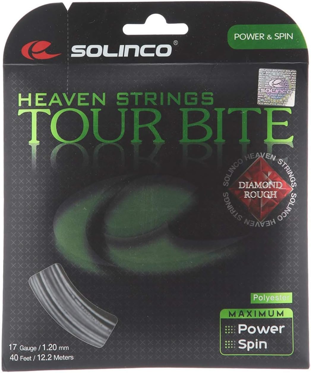 Solinco Tour Bite Diamond Rough Tennis String Set-17G-Silver