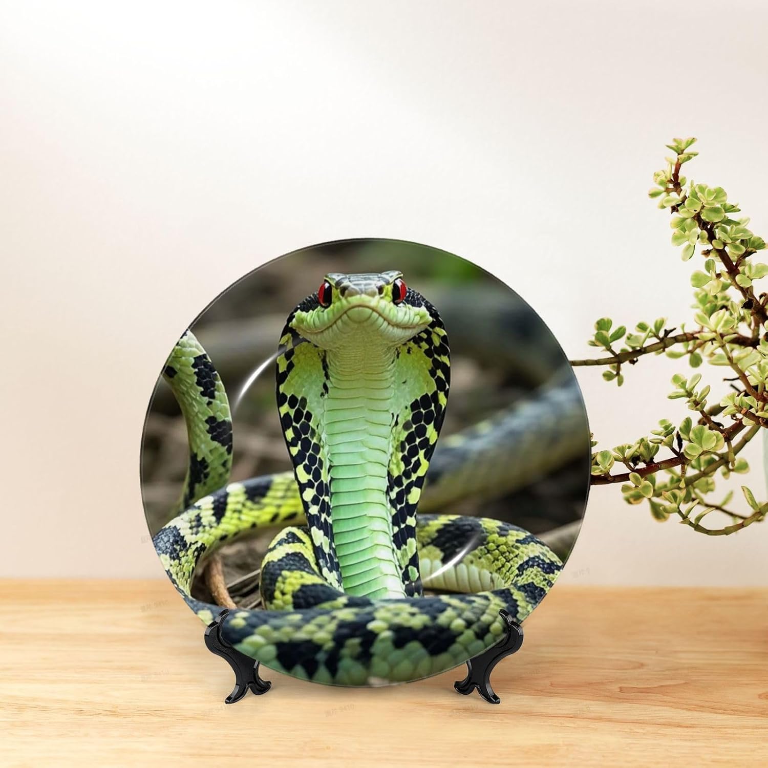 Decorative Plate Art Crafts Bone China Decorative Plate with Display Rack Souvenir Wall Decor Ceramic Ornaments Dinner Plates Ceramic Decoratives Plates for Home Office 10in