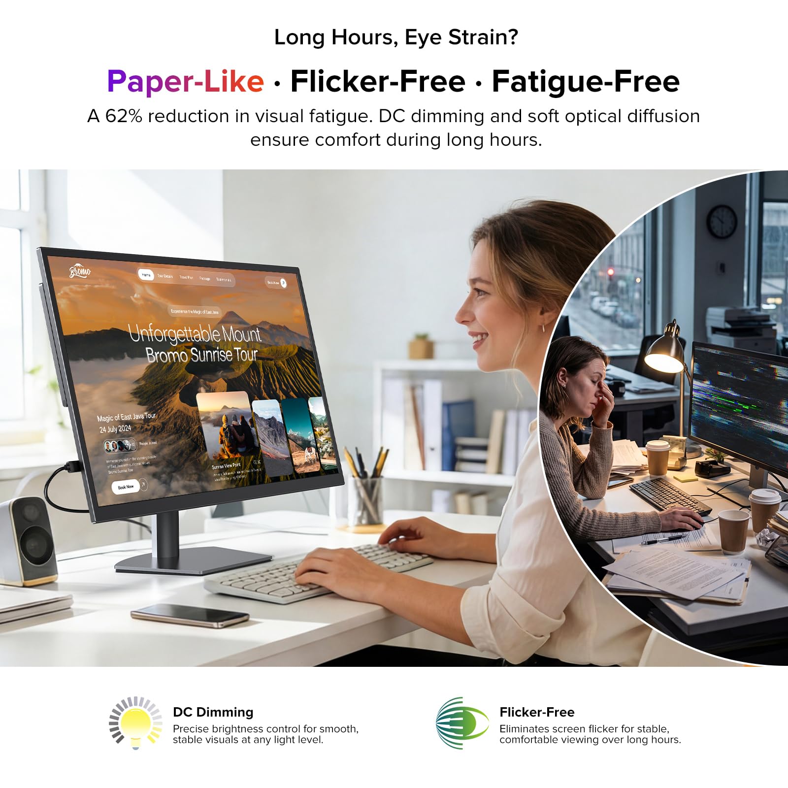 UPERFECT 18,5 Pollici 120Hz 145% sRGB 600 Nit 2000:1 NxtLED Monitor Portatile da Gioco, Display Mobile con Schermo Opaco FHD True Eye Care, USB C Mini HDMI per Laptop, PC e Console di Gioco