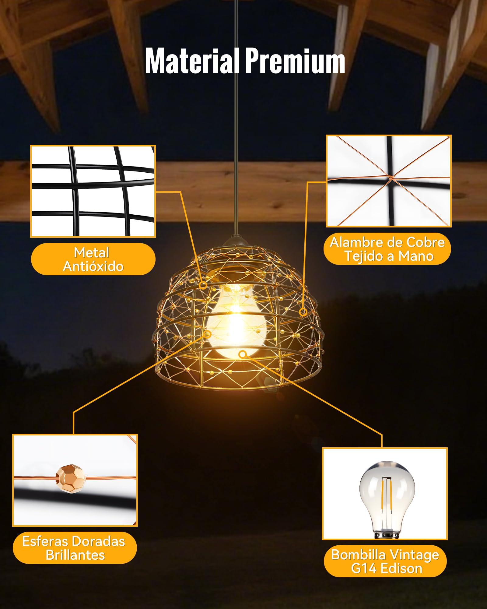 Lámpara Solar Exterior de Estilo Bohemio, Impermeable IP65 Luces Exterior Solar con Temporizador de 4/6/8 Horas y 4 Ajustes de Brillo, para Patios, Balcones y Jardines - 2 Unidades