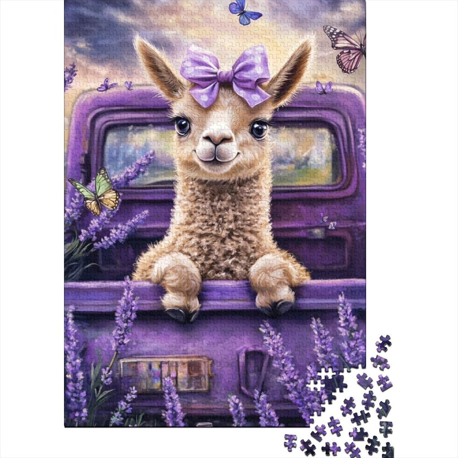 Lavender Field Llama Puzzle adult 1000pc paper home decor set