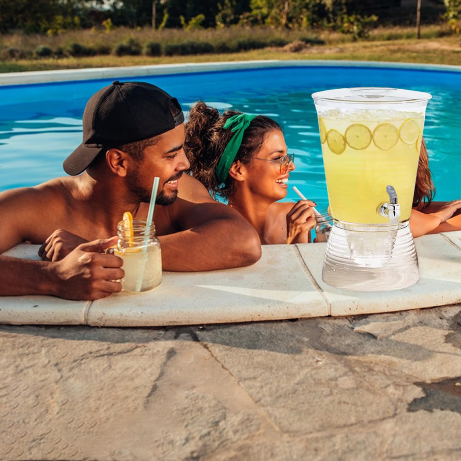 10-Liter-Getränkespender mit Ständer, großer Getränkespender, Saft- und Wasserbehälter für Zuhause, Partys, Hochzeiten, Grillen