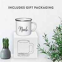 Vista 2 de Andaz Press Taza de café personalizada de acero inoxidable de 11 onzas, Flirt, paquete de 2, nombre personalizado, despedida de soltera, damas