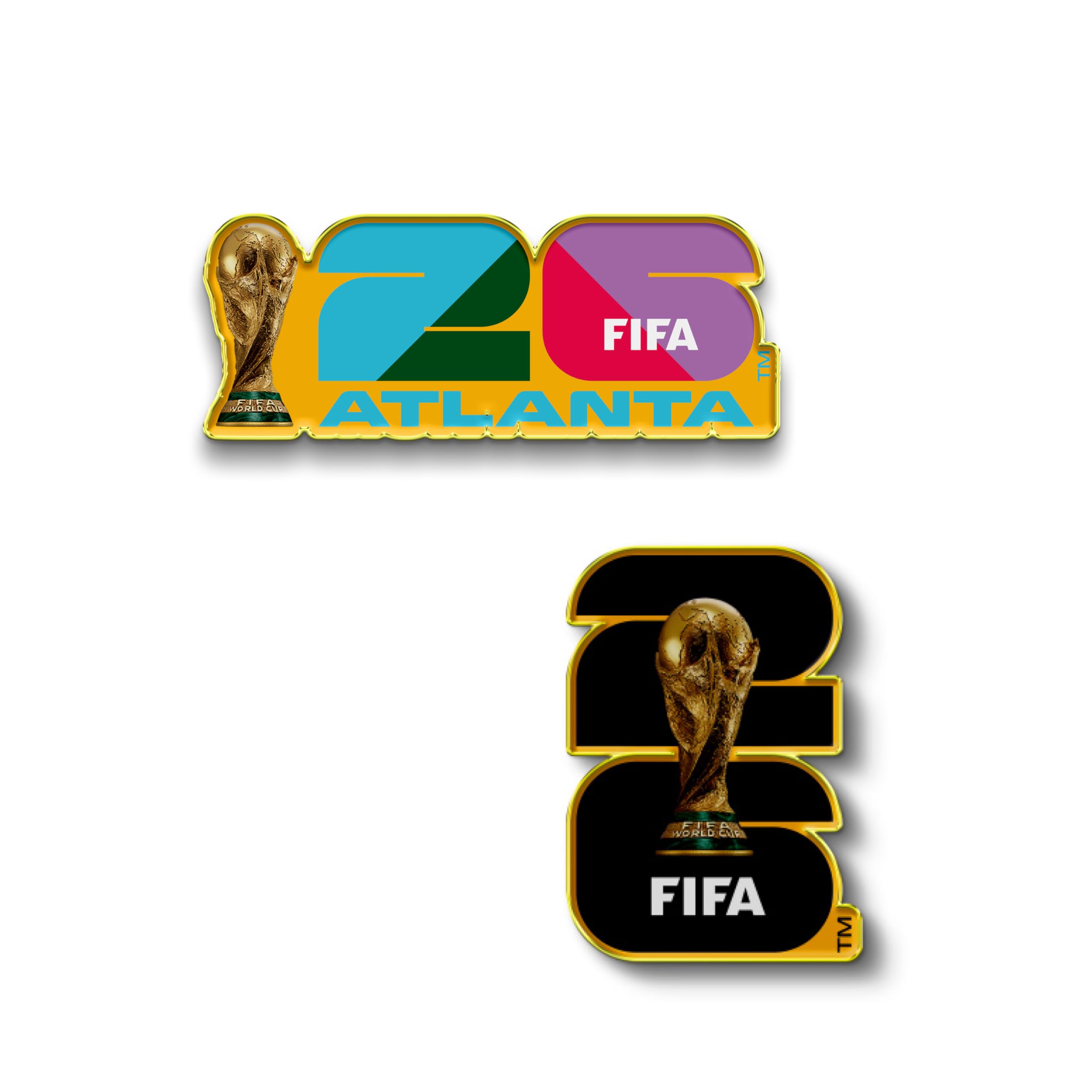 HONAV FIFA World Cup 2026 Atlanta Host City Lapel Pin Bundle - Officially Licensed Collectible Souvenir - Gift & Event Keepsake (2-Pack) โ image 1