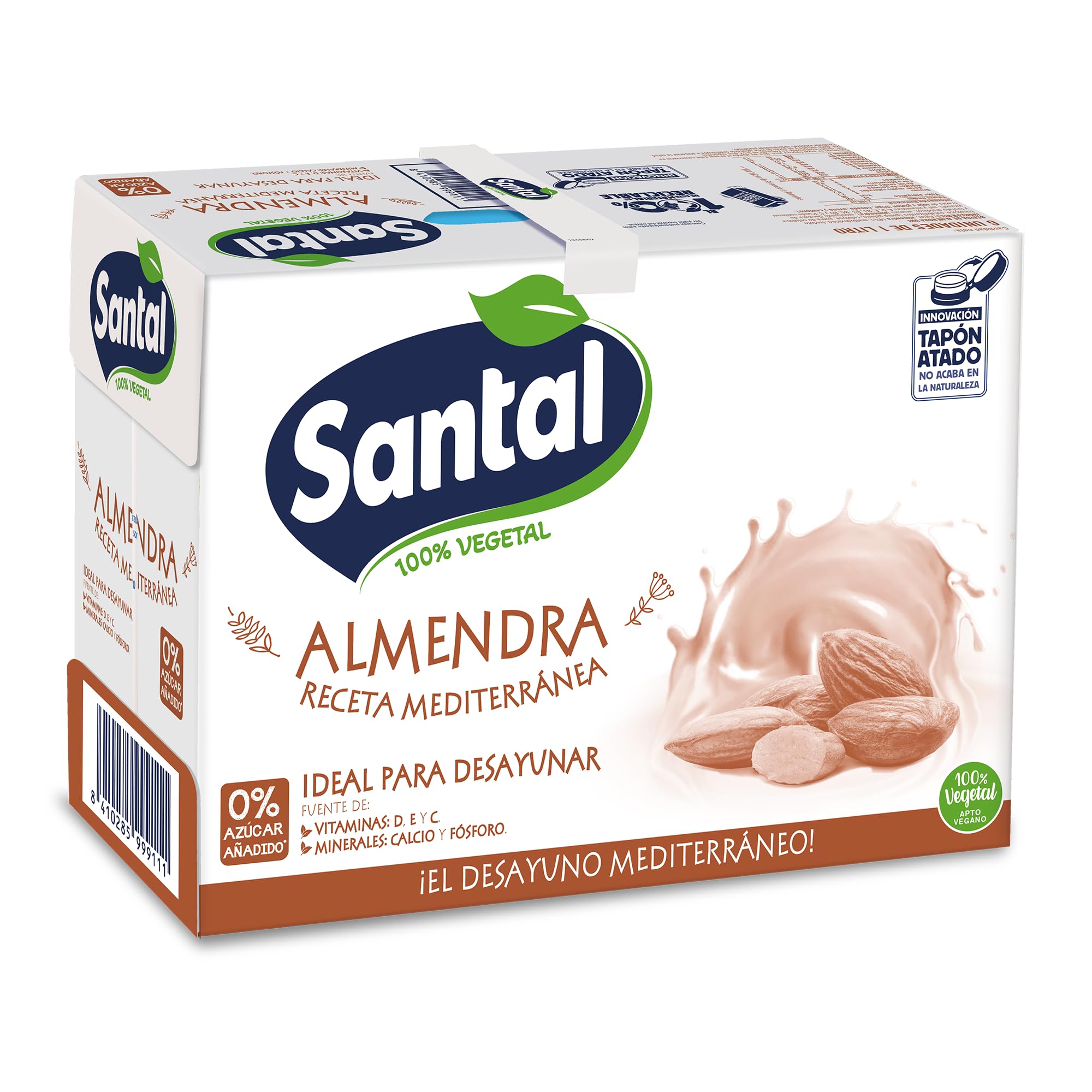 Santai Bebida Vegetal de Almendra Sin Azúcares Añadidos Pack 6 x 1 Litro