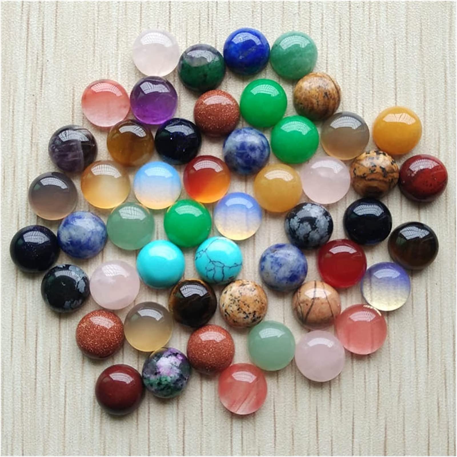 Kamienie mineralne Kamień naturalny zmieszany z 10 mm perłami dla majsterkowiczów biżuteria akcesoria hurtowe 50 sztuk/partia kryształowe kamienie dekoracyjne (