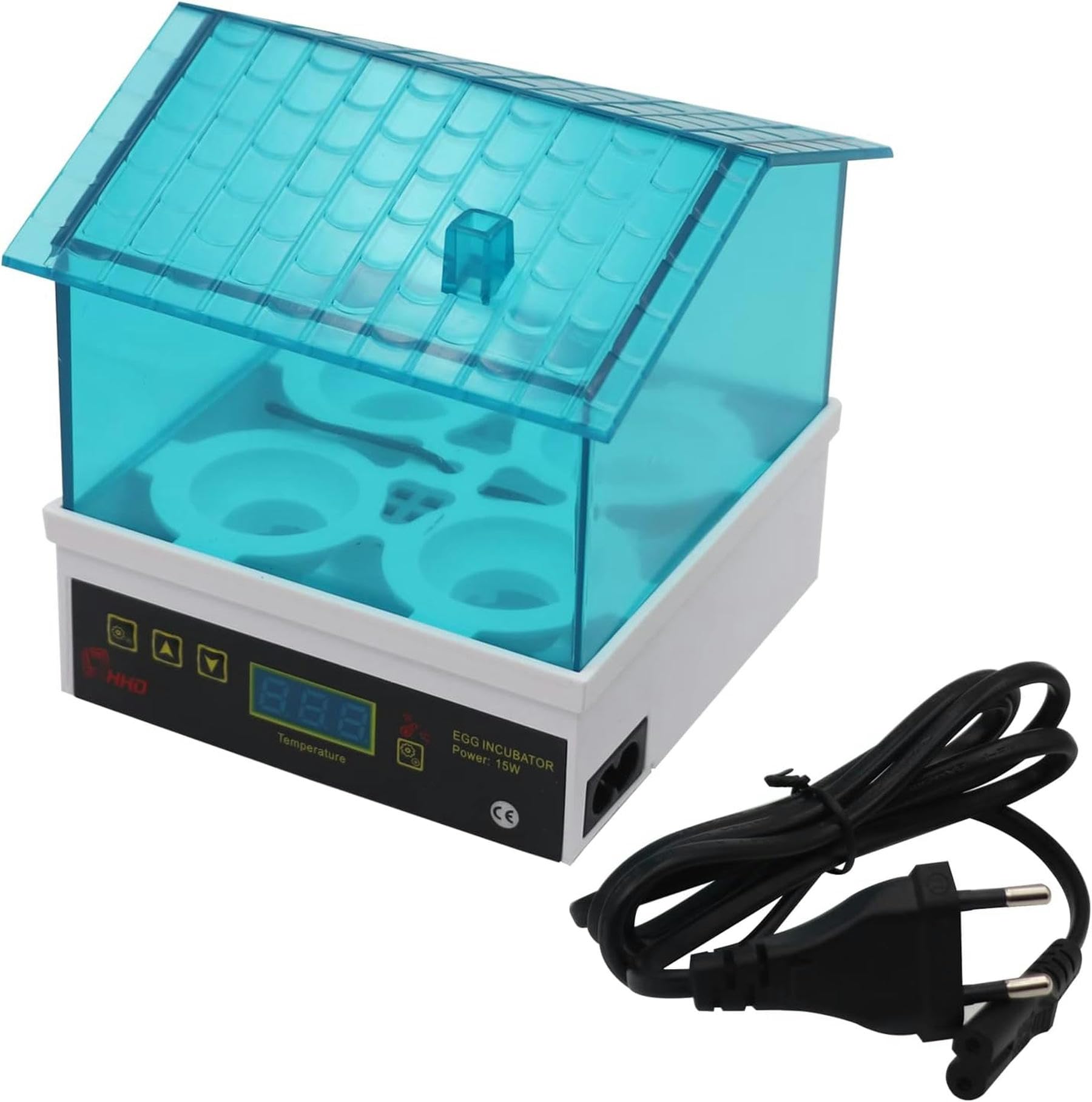 Mini incubateur 4 œufs pour Poules, contrôle de la température des œufs éclos, avec écran LED numérique, pour volailles, Canards, Oiseaux, Poules, œufs de caille