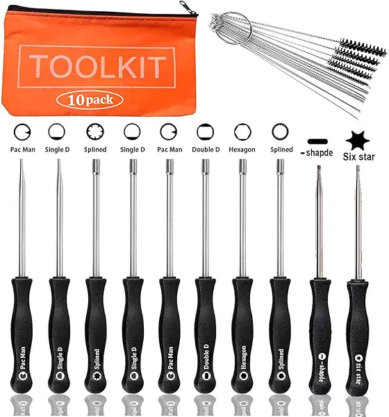 (10pcs) Carburetor Adjustment Tool kit for Common 2 Cycle Small Engine Echo Poulan Husqvarna MTD Ryobi Homelite Trimmer Weed Eater Chainsaw (band Cleaning Tool)