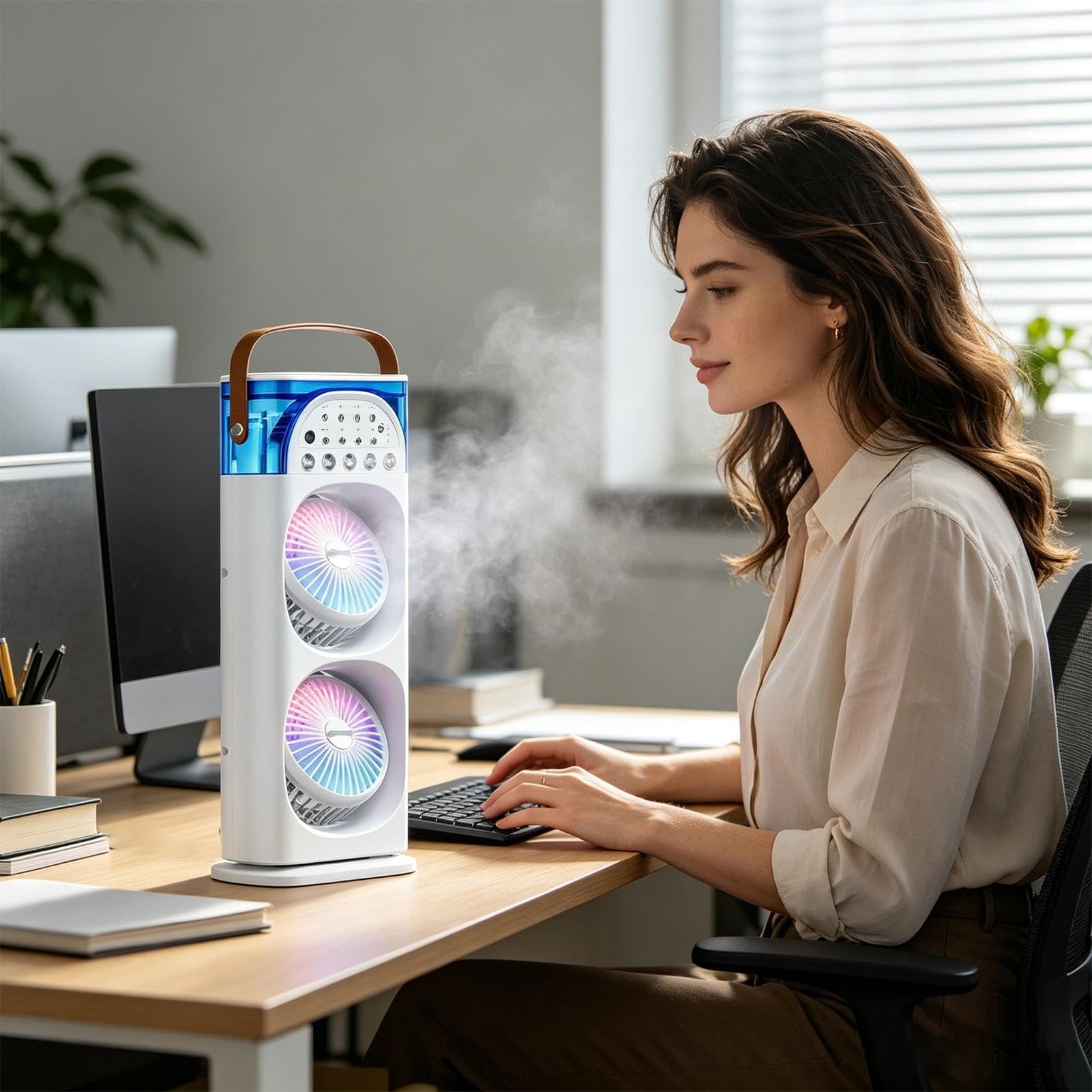 Ventilador de torre de escritorio - Ventilador USB con 3 velocidades