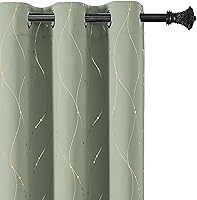 Vista 13 de BUHUA Juego de 2 paneles de cortinas opacas de 84 pulgadas de largo, cortinas de eficiencia energética y reducción de ruido para dormitorio con Gris