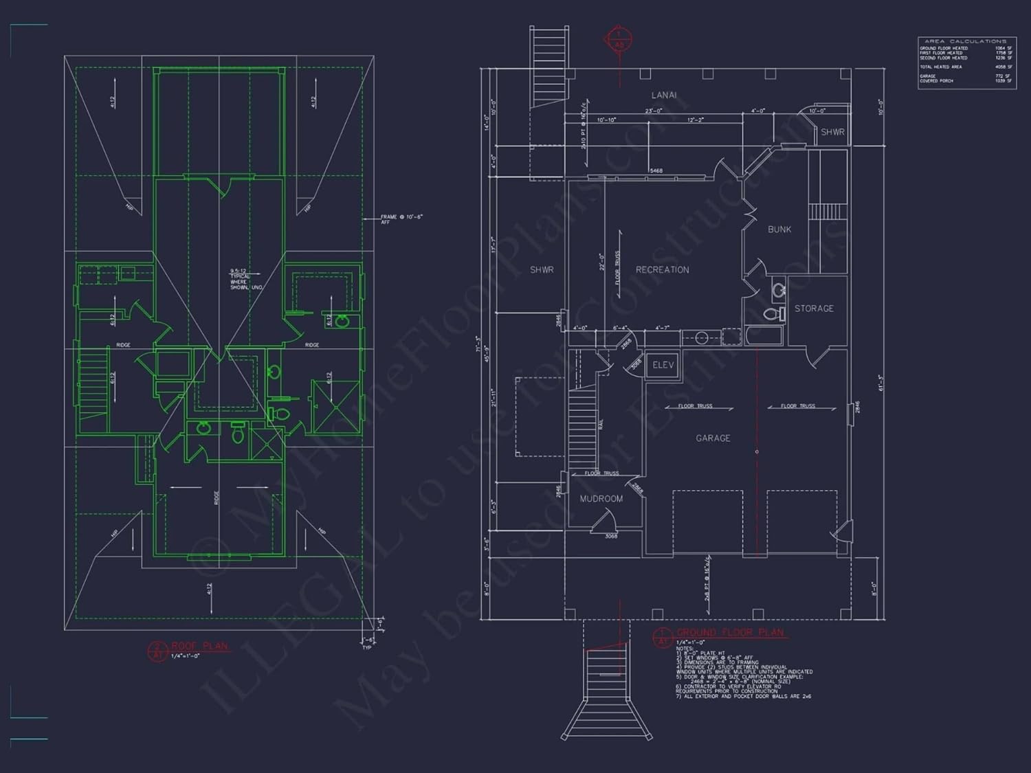 15-McKay House Plan - Expansive Coastal House Plan with 4 Bedrooms and 3 Stories