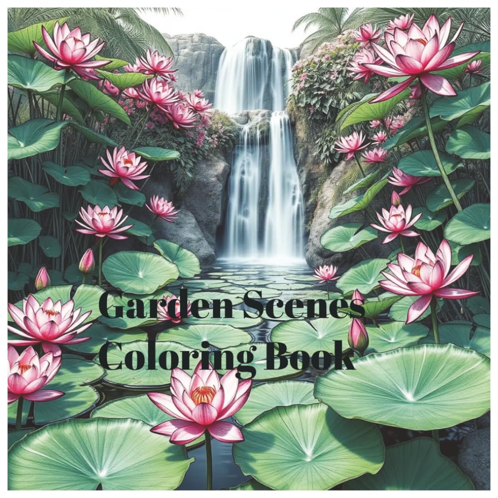 Garden Scenes Coloring Book