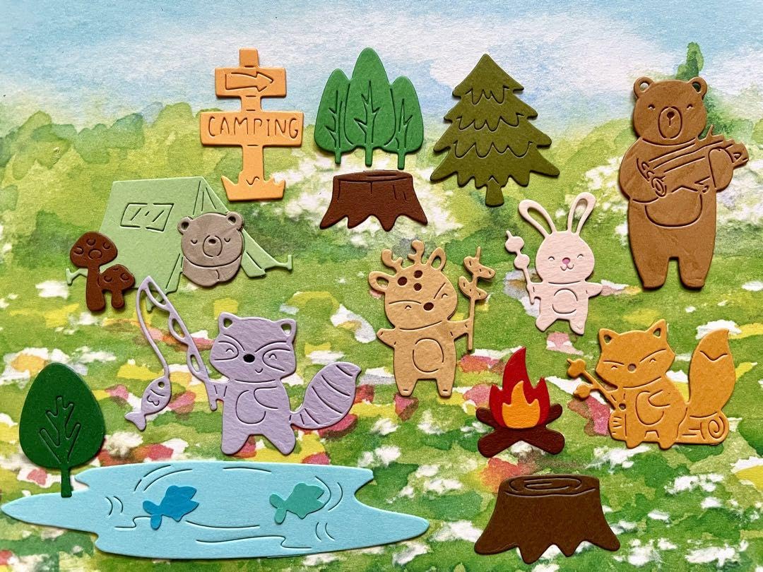 【バーベキュー】サンプルページ（ペーパークラフト クラフトパンチ） Amazon.co.jp: バーベキューキャンプ166（ダイカット クラフト