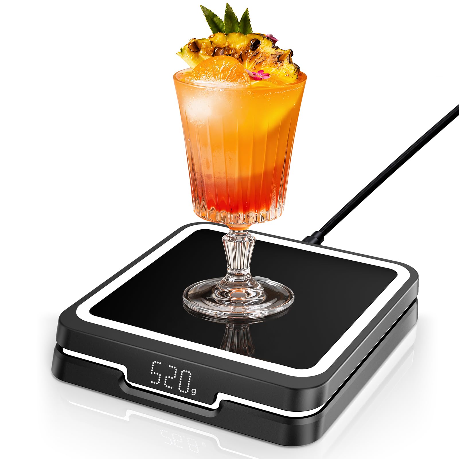 KAVAZ Smart Cocktail Maker – LED Guided Cocktail Mixing Device with App Control, 3000+ Recipes Home Bar Gadget & Gift for Men, Dad, Husband & Cocktail Lovers(Matte Black)