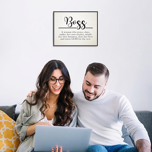 Miniatura 3 de Boss-Woman Who Prays, Slays, Trusts God -Inspirational Wall Art Print, Modern Typographic Christian Wall Art Decor for Home Decor, Office Decor,