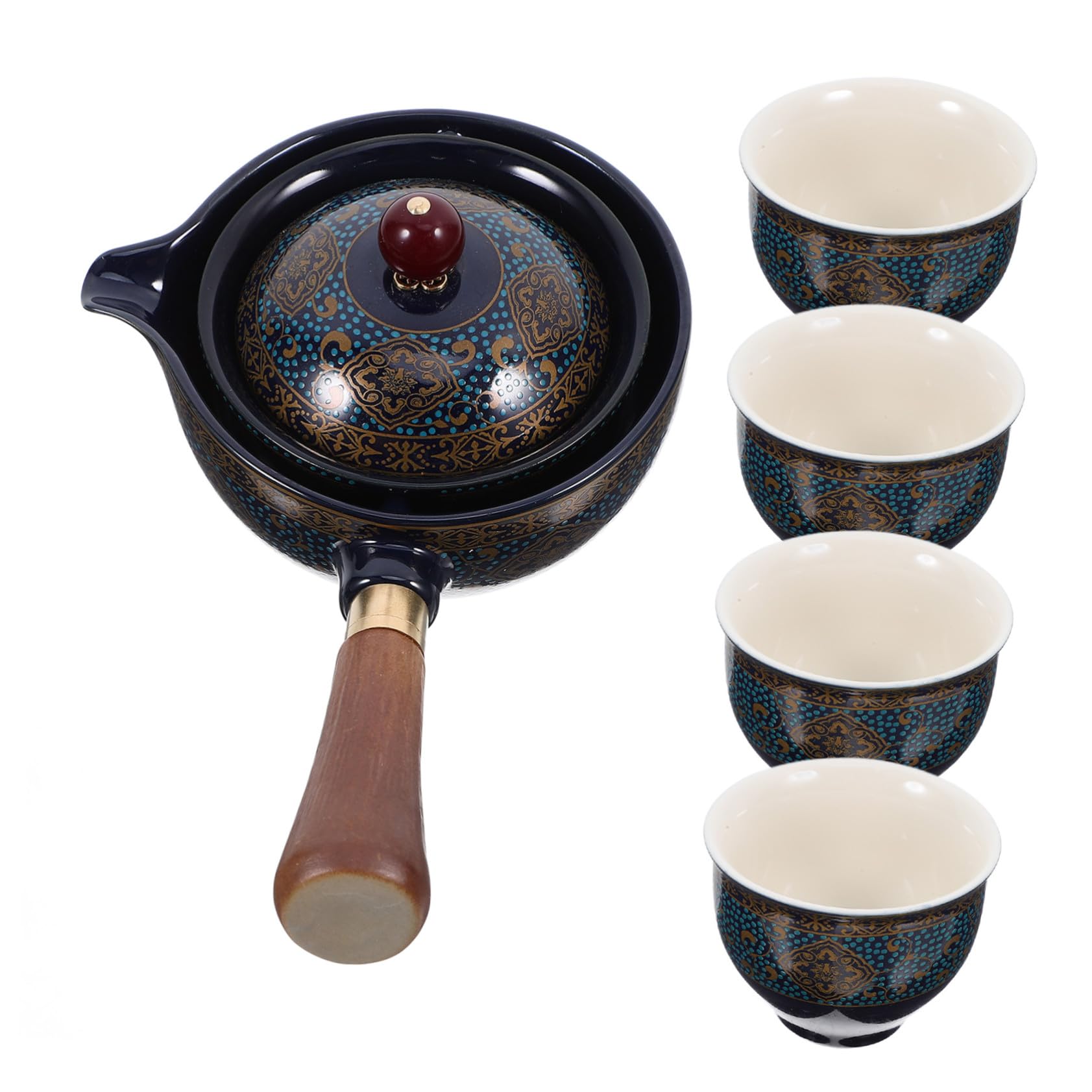 Juego de té de cerámica oriental con taza para un momento de paz