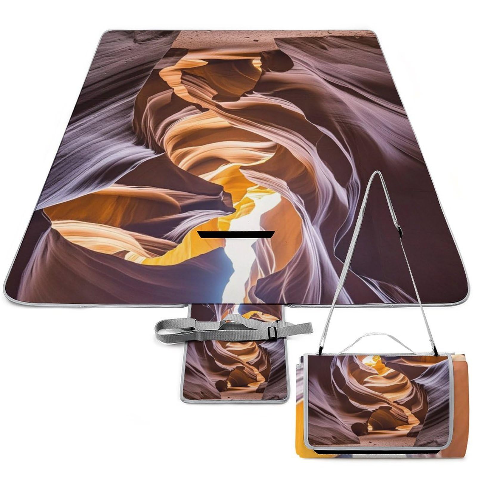 Tapis de pique-nique lavable en machine avec envers anti-sable pour l'herbe