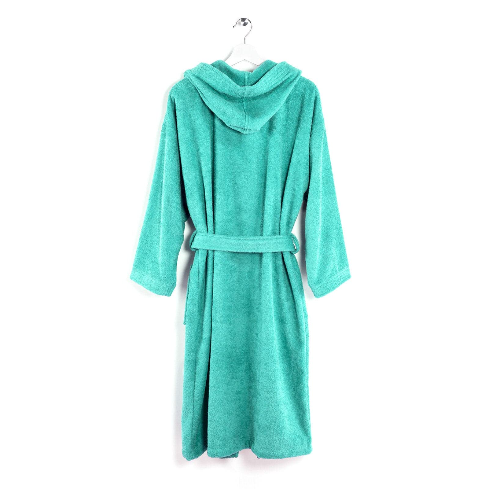 Caleffi - Accappatoio MINORCA per adulti, Donna/Uomo/Unisex con Cappuccio, in Spugna 100% morbido Cotone idrofilo 400gsm, Lavabile in Lavatrice 40° + Asciugatrice, Taglia 3XL Colore ANTRACITE