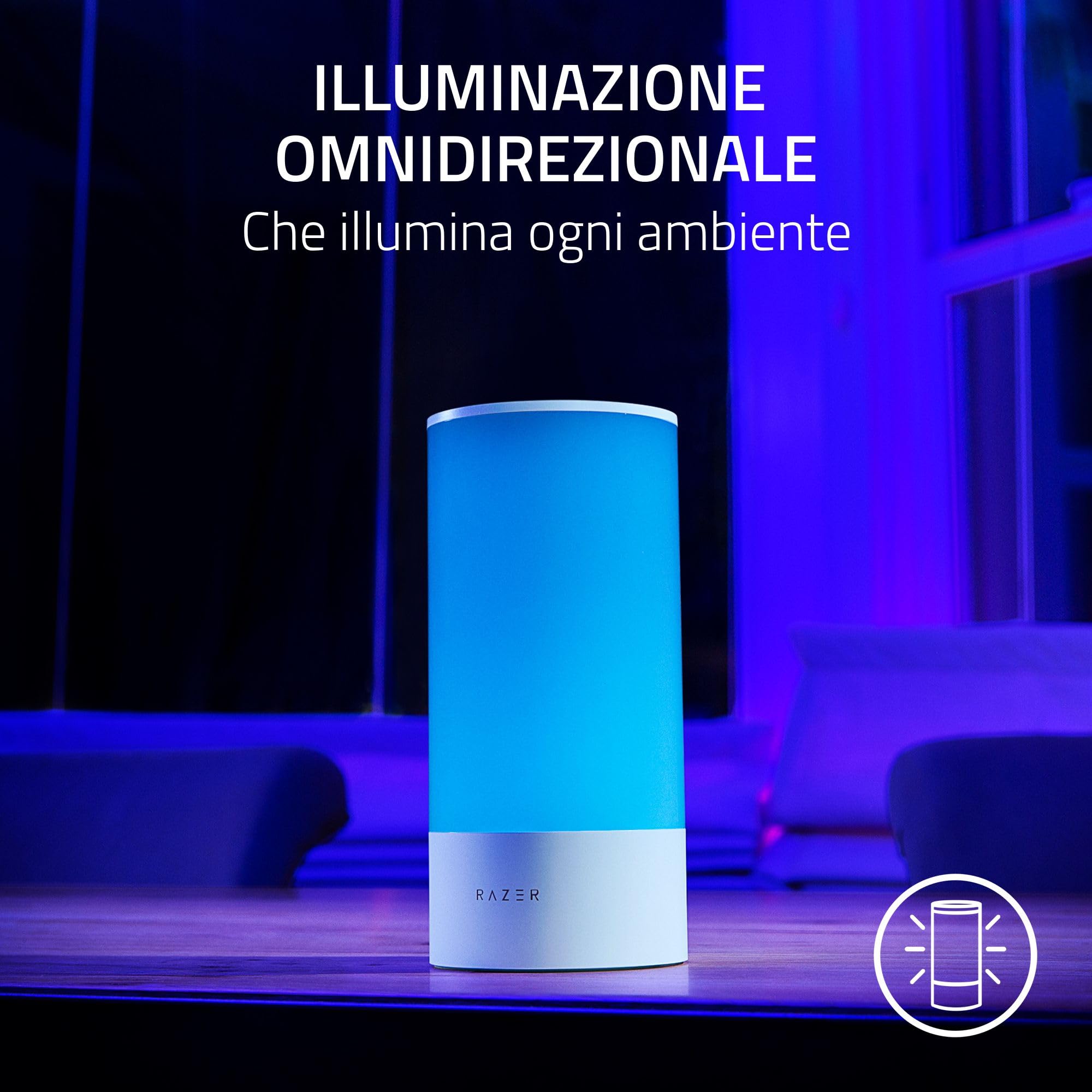 Razer Aether Lampada smart - Lampada LED per case smart (Illuminazione omnidirezionale, Con tecnologia Chroma RGB, Compatibilità con Matter, Funziona con l'app Casa Smart