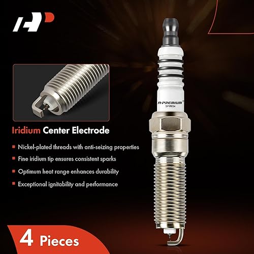 Miniatura 3 de A-Premium Iridium Platinum Bujías compatibles con Ford Escape 2017-2019, Fusion 2014-2020, 1.5L, paquete de 4