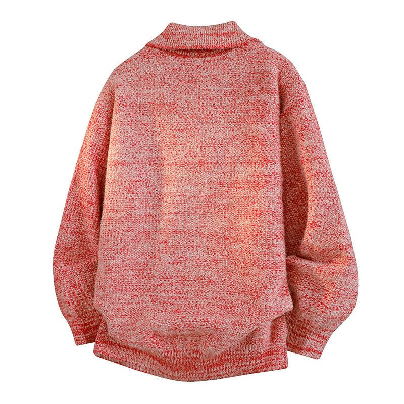 Pull coréen en tricot épais chaud homme automne hiver pull-over décontracté en maille