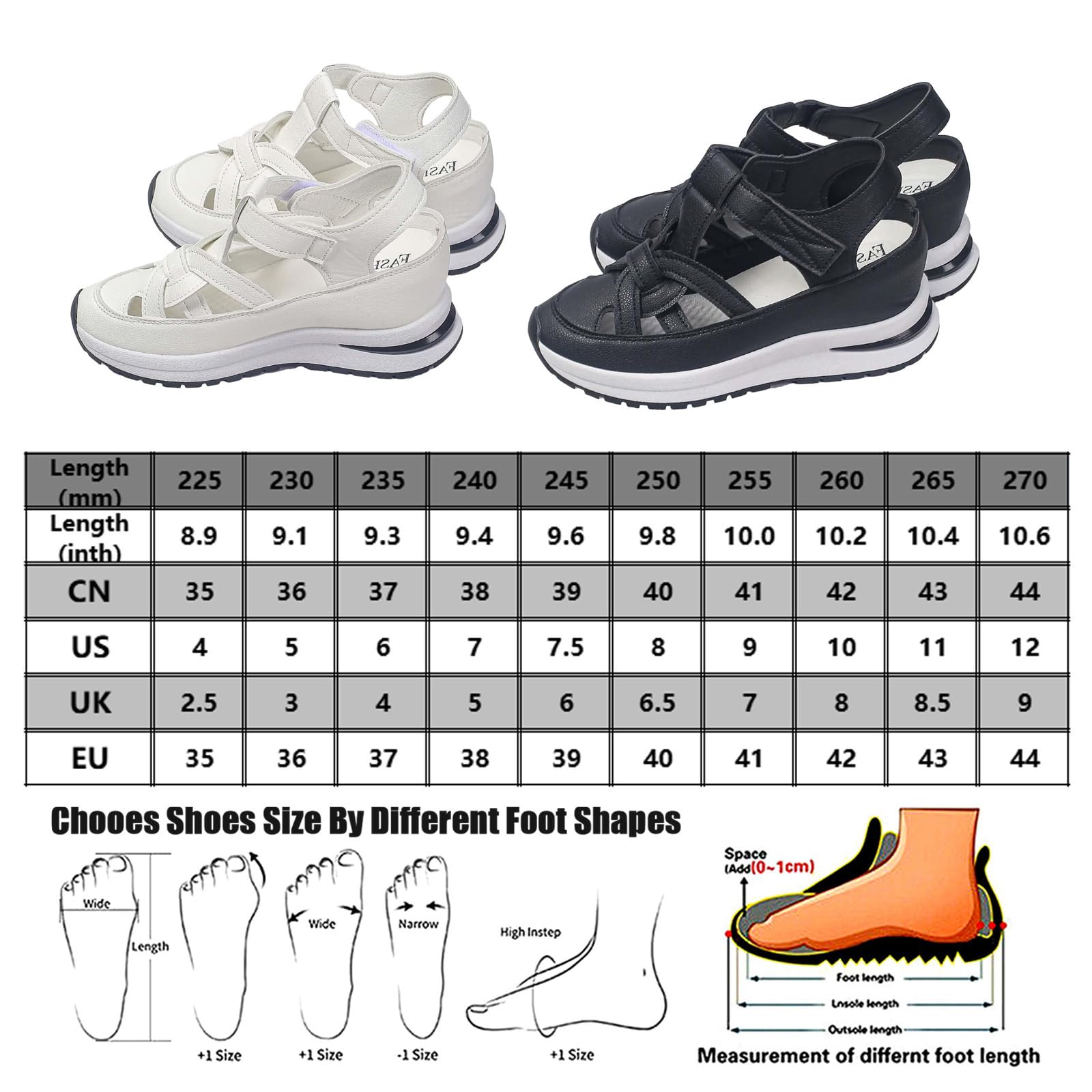 Sandalias de cuña de plataforma transpirables para mujer, sandalias de puntera cerrada, sandalias de verano para pescador, zapatos de cuña
