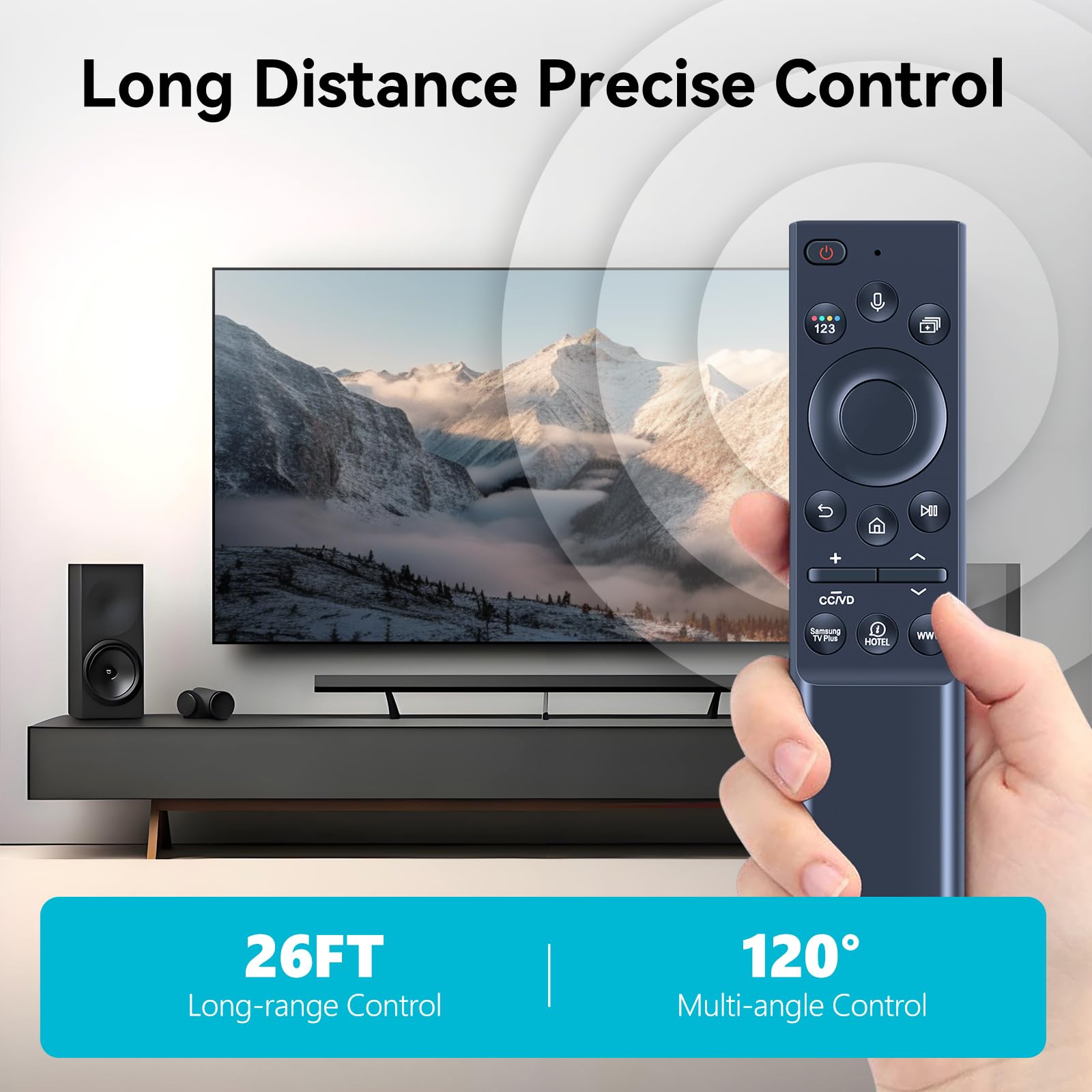 ZWP BN59-01363E Telecomando vocale di ricambio solare compatibile con Samsung TV HQ60A e HAU8000 Series HG42AU800NFXZA HG65AU800NFXZA HG42Q60AANFXZA HG50AU800NFXZA HG75AU800NFXZA HG50Q60AANFXZA