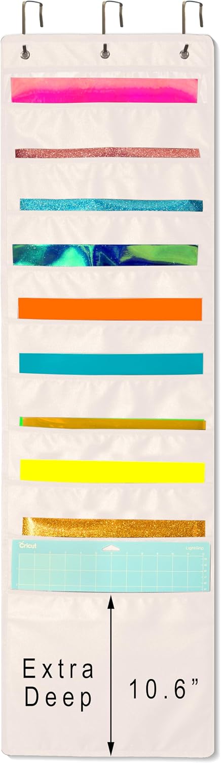 Vinyl Hanging Organizer, 12x12 Craft Paper Storage, Cut-Mat Holder
