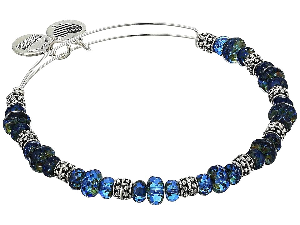 

Alex and Ani Peace Beaded, Navy Bracelet (Shiny Silver) Bracelet, Metallic