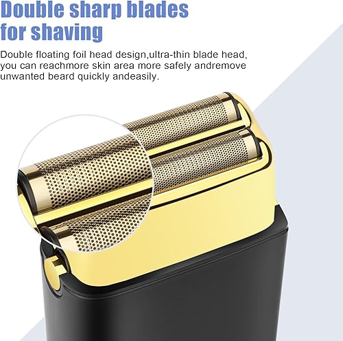 Miniatura 2 de HIENA PRO Afeitadora de aluminio para hombres barbería, recortadora eléctrica doble, maquinilla de afeitar eléctrica profesional, afeitadora de
