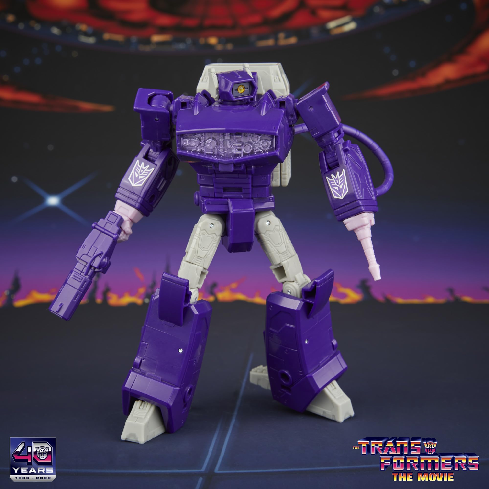 Transformers Studio Series Voyager Class, action figure convertibile di Shockwave da 16,5 cm, The The Movie, giochi dagli 8 anni in su | Transformers Studio Series Action Figure Voyager Class (2026 Wave 2) - Shockwave
