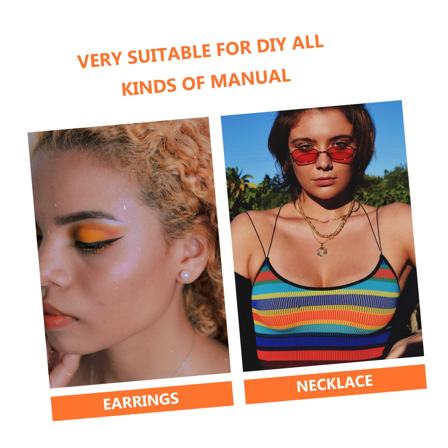 Cuentas Material Decorativo y Funcional Sueltas 200 de Arcilla Polimérica en Forma de Frutas Naranja para Pulseras DIY y Manualidades para Proyectos Creativos