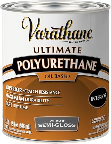 Varathane - Poliuretano Ultimate a base de aceite, un cuarto de galón, acabado semi-brillante
