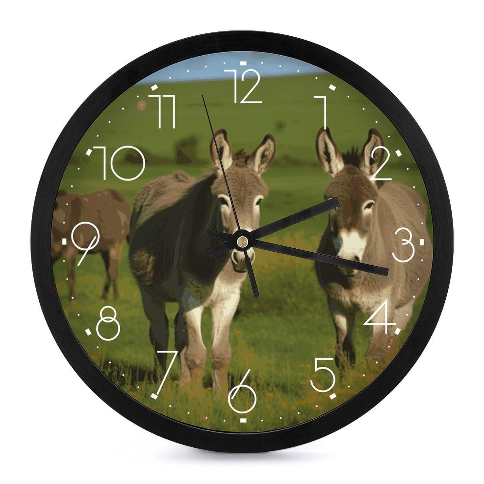 Horloge murale personnalisée âne, cadeau parfait pour la chambre