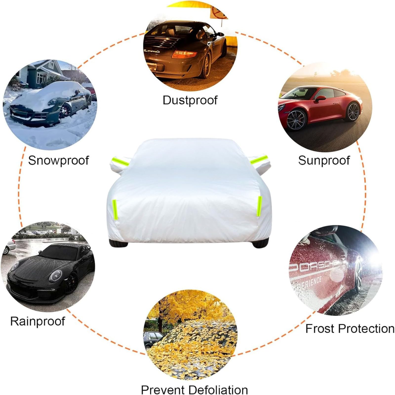 Funda para Coche Exterior para Mercede ML 320 CDI 4MATIC 2005-2009,Todo Clima contra Impermeable A Prueba de Polvo A Prueba de Nieve Protección UV