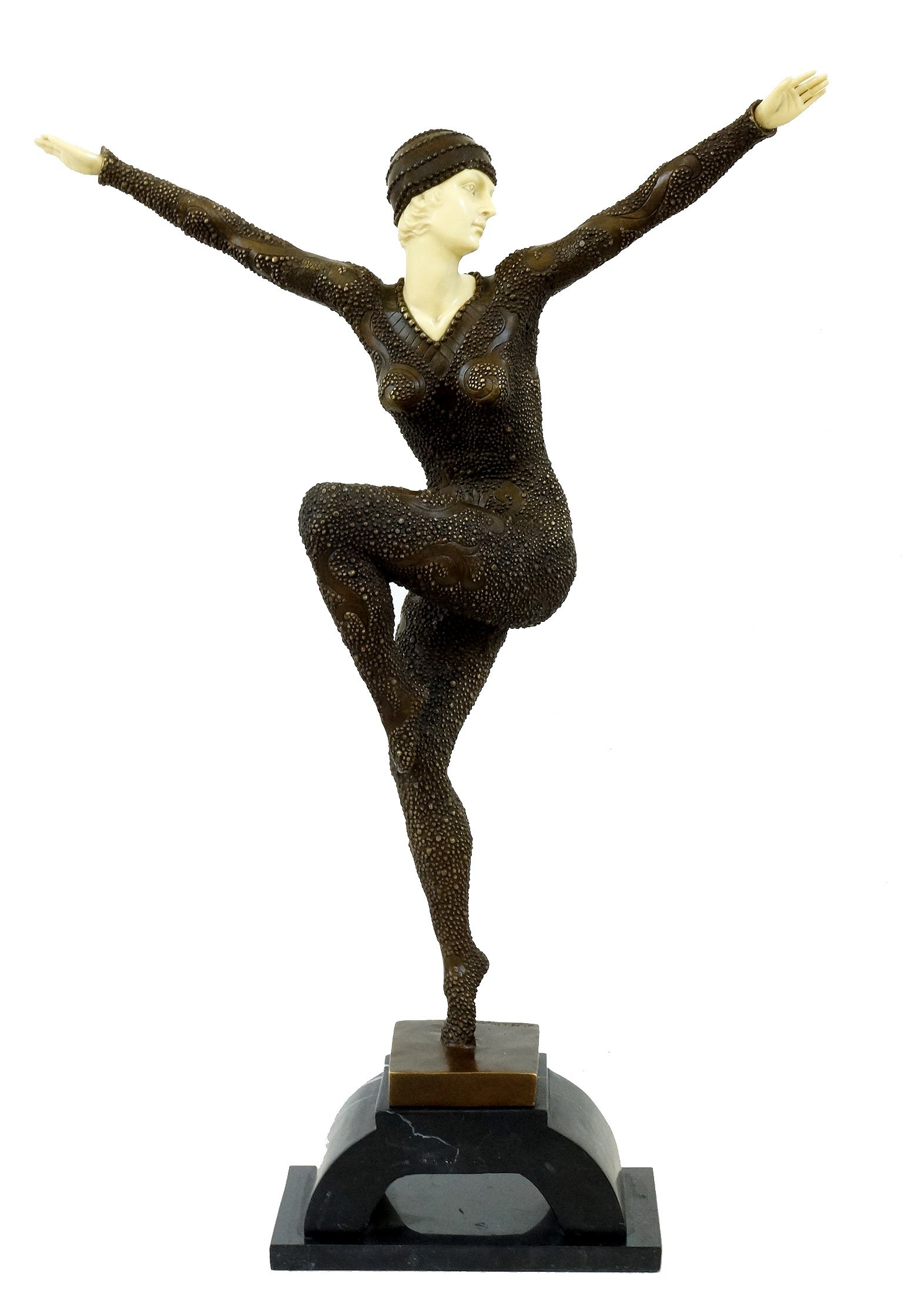 Amazon.com: - Tall Art Deco Sculpture - Female Dancer on