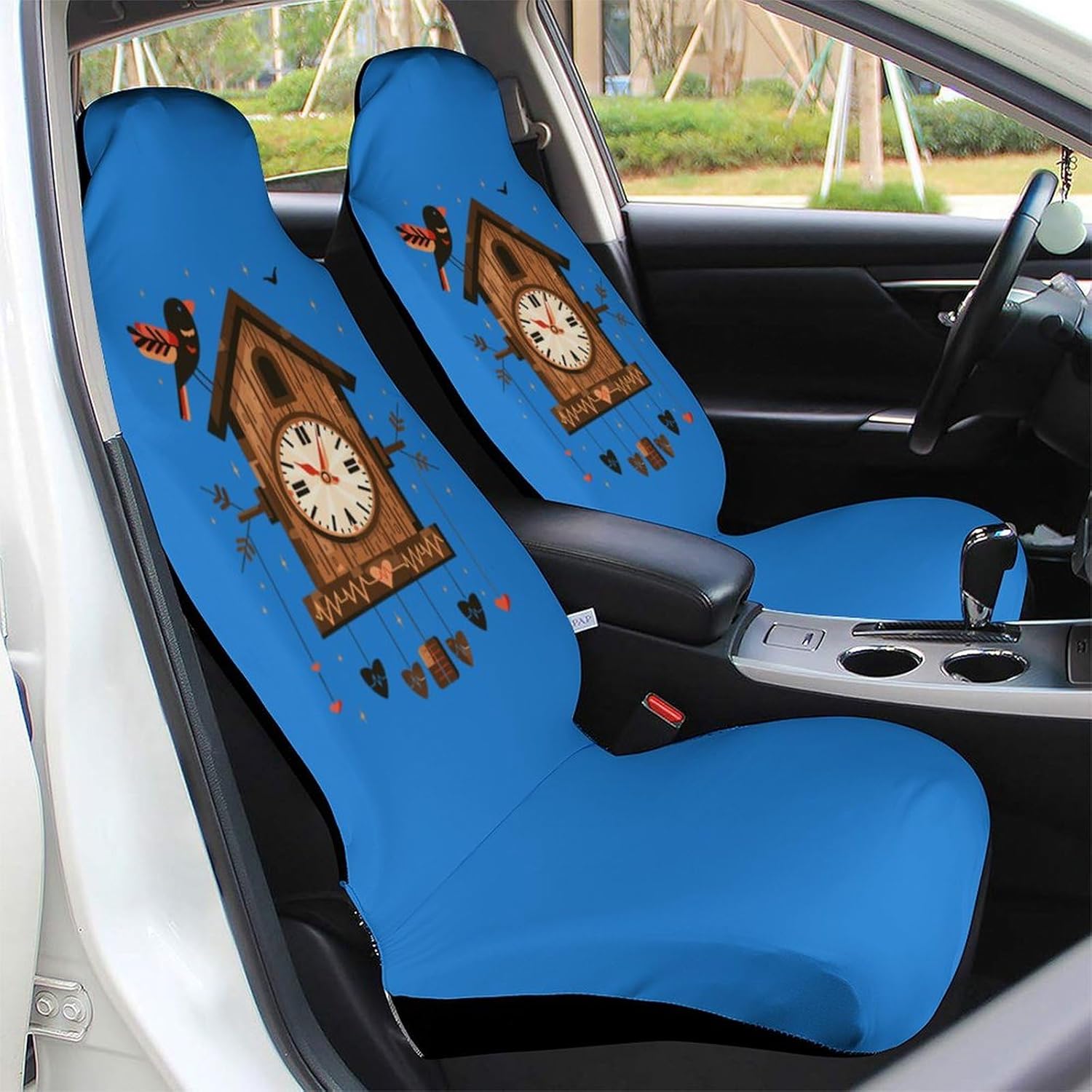 German Cuckoo Clock Car Seat Covers Automotive Seat Covers Car Seat Protector Auto Front Seats Protector for Most Cars 2PCS