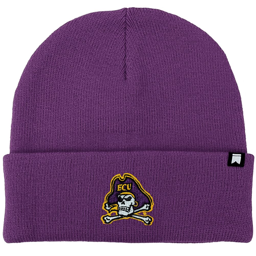 Campus Lab Official East Carolina University Team Logo Knit Beanie - Unisex for Men and Women