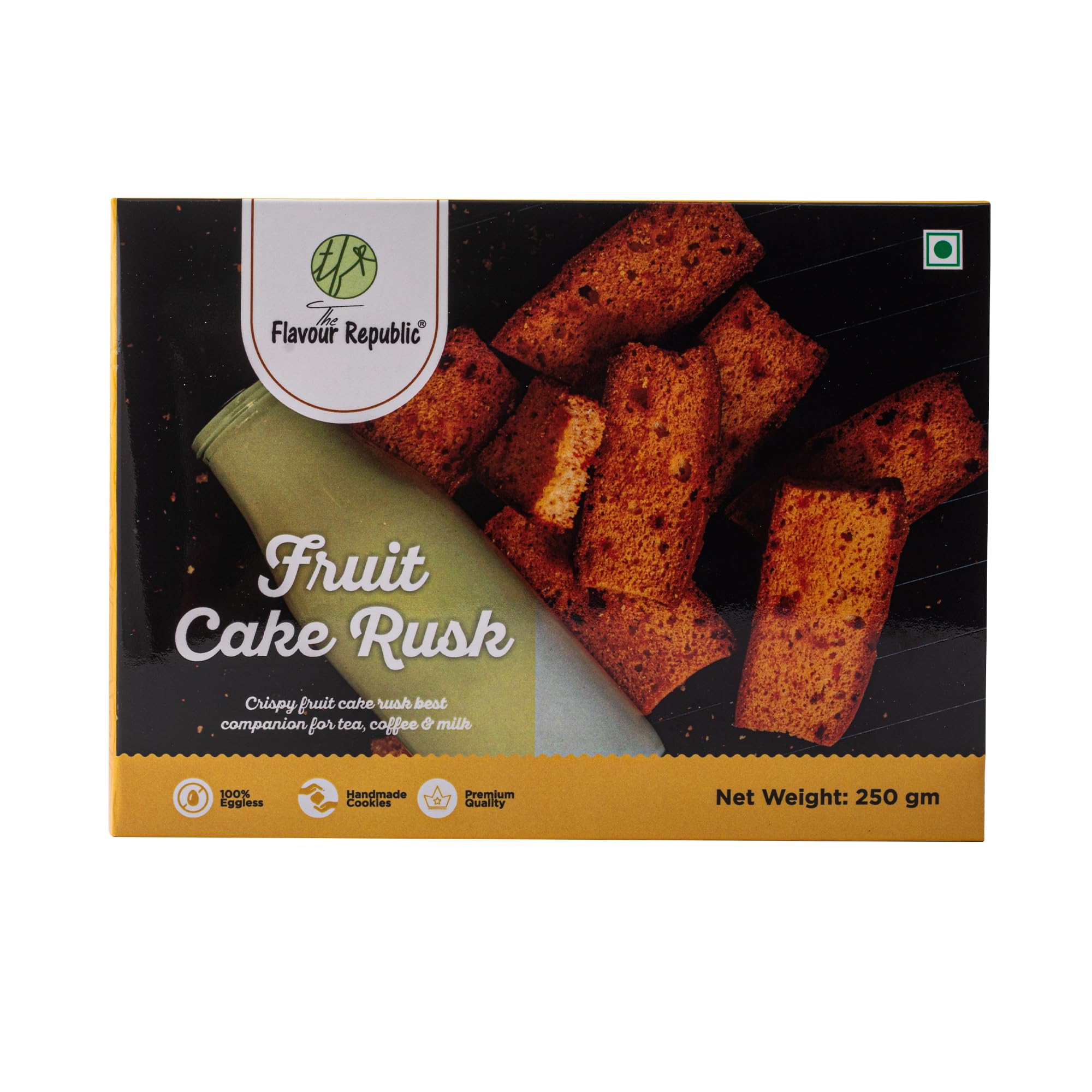 The Flavour Republic Fruit Cake Rusk - 250 Gms Pure Vegetarian Premium Fruit Cake Rusk || Handmade Crispy & Delicious Cake Rusk By The Flavour Republic (B08Z74FXFN) Amazon Price History, Amazon Price Tracker