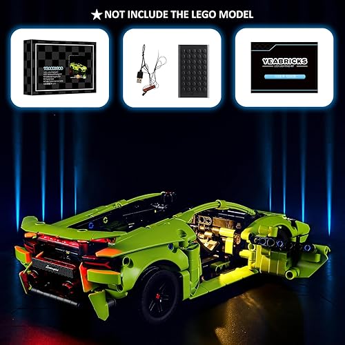 Miniatura 5 de YEABRICKS Luz LED para Lego-42161 Technic Lamborghini Huracán Tecnica Modelo de bloques de construcción (juego de Lego no incluido)